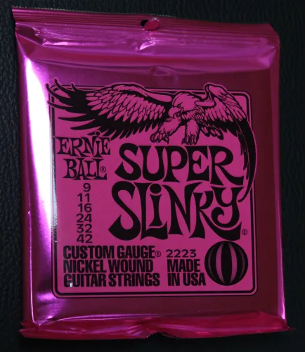 Ernie Ball Super Slinky 9 - 42 Electric Guitar Strings Sarum Guitars & Drums Salisbury Wiltshire