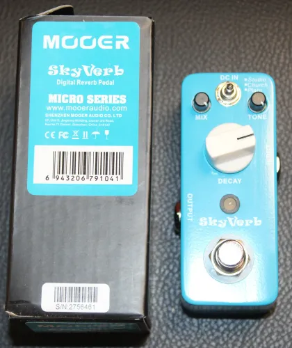 Mooer Sky Verb Micro Reverb Pedal Guitar Digital Reverb Pedal in stock now at Sarum Guitars and drums music shop, Salisbury