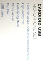 Stagg USB Microphone Set Cardioid Vocals Podcasts Instruments Mic 02 - Click to enlarge