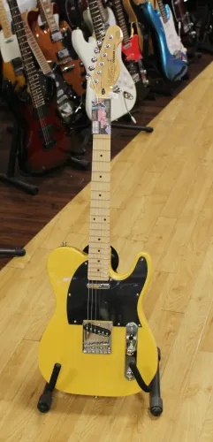Vintage V20 Telecaster Type Electric Guitar Yellow Sarum Guitars & Drums Salisbury 02