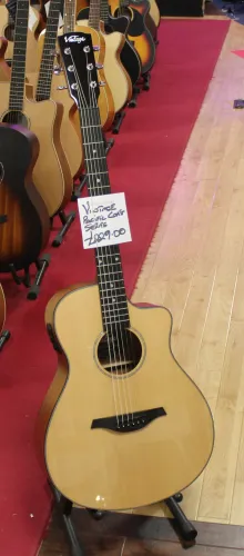 Vintage VEC300NS Pacific Coast Series Electo Acoustic Guitar Sarum Guitars 05